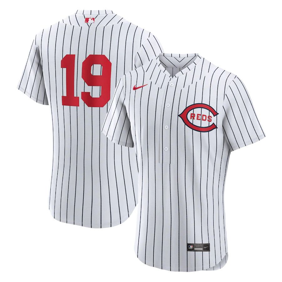 Men Cincinnati Reds 19 Joey Votto Nike White 2022 MLB at Field of Dreams Game Authentic Player Jersey